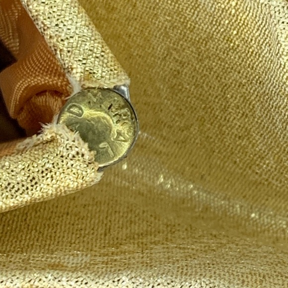 VINTAGE 50s Admiral Shiny GOLD Clutch Purse Evening Bag Chain Strap ELEGANT Old - Picture 9 of 9